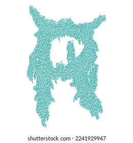 Bizarre decorative letter.Custom art font.