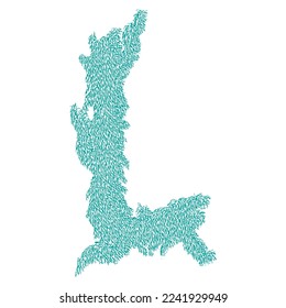 Bizarre decorative letter.Custom art font.