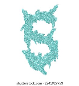 Bizarre decorative letter.Custom art font.