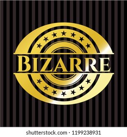 Bizarre gold shiny badge