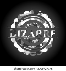 Bizarre graues Tarnhemd-Emblem. Vektorgrafik. 
