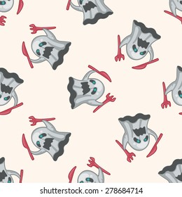 bizarre monster, cartoon seamless pattern background