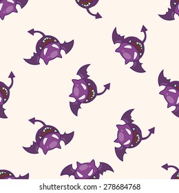 bizarre monster, cartoon seamless pattern background