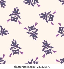 bizarre monster , cartoon seamless pattern background