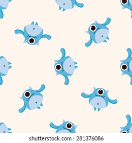 bizarre monster , cartoon seamless pattern background