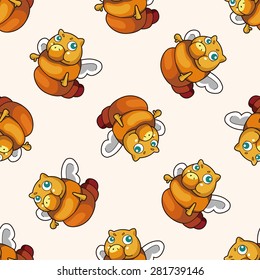 bizarre monster , cartoon seamless pattern background