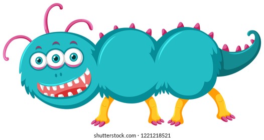 A bizarre monster character illustration