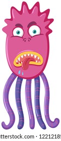 A bizarre monster character illustration