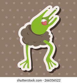 bizarre monster flat icon elements background,eps10