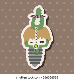 bizarre monster flat icon elements background,eps10
