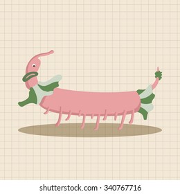 bizarre monster flat icon elements background,eps10