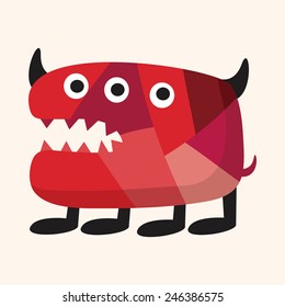 bizarre monster flat icon elements,eps10