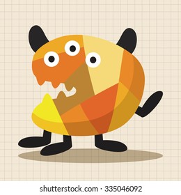 bizarre monster flat icon elements,eps10