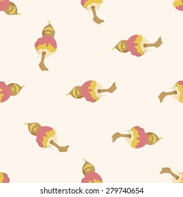 bizarre monster icon 10, cartoon seamless pattern background