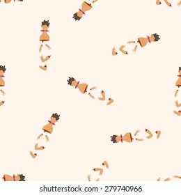 bizarre monster icon 10, cartoon seamless pattern background