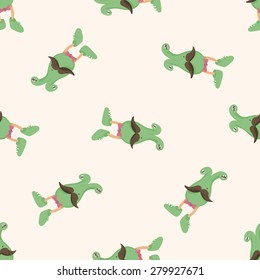 bizarre monster icon 10, cartoon seamless pattern background