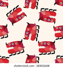 bizarre monster icon,10,seamless pattern