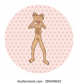 bizarre monster theme elements vector,eps