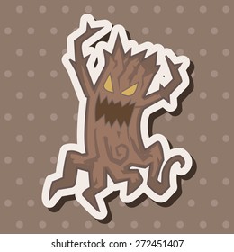 bizarre monster tree theme elements