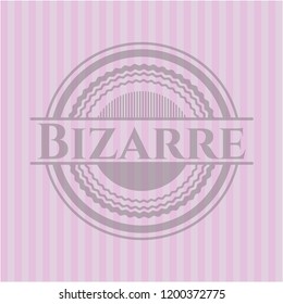Bizarre pink emblem. Retro