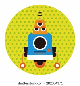 bizarre robot flat icon elements background,eps10
