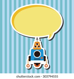 bizarre robot flat icon elements background,eps10