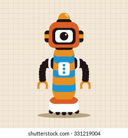 bizarre robot flat icon elements background,eps10