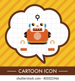 bizarre robot flat icon elements background,eps10