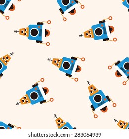 bizarre robot icon 10,seamless pattern