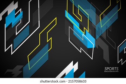 Bizarre sports background vector illustration. Sports Background with Lines and Shape.