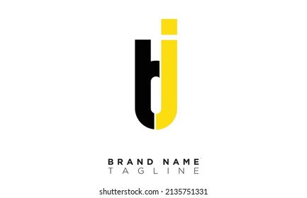 Letras alfabetas BJ Iniciales Logotipo Monograma JB, B y J