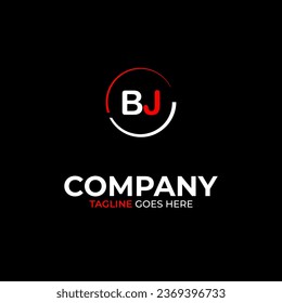 plantilla de diseño de logotipo de letras modernas creativas de BJ