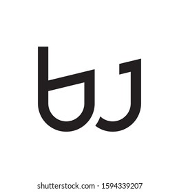 BJ initial letter logo template vector icon design
