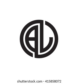 BJ initial letters linked circle monogram logo