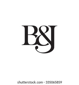 B&J Initial Logo. Ampersand Monogram Logo