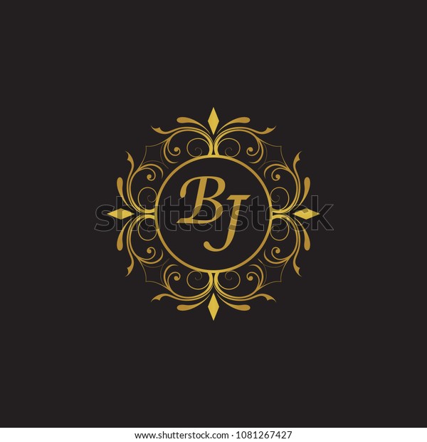 Bj Initial Logo Ornament Ampersand Monogram Stock Vector Royalty Free