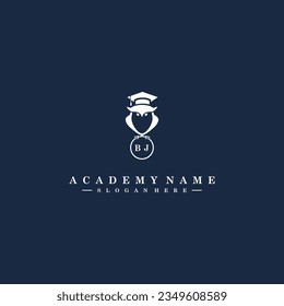 BJ Initials Academy Logo Vector Art Icons and Graphics