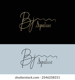 Bj initials Handwriting signature logo. Bj Hand drawn Calligraphy lettering Vector. Bj letter real estate, beauty, photography letter logo design