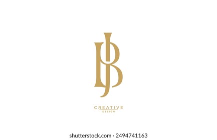 BJ, JB, B, J, Abstract Letters Logo Monogram
