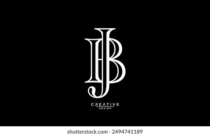 BJ, JB, B, J, Abstrakte Buchstaben Logo-Monogramm
