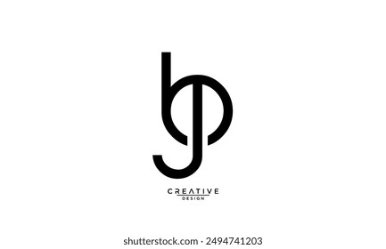 BJ, JB, B, J, Abstract Letters Logo Monogram