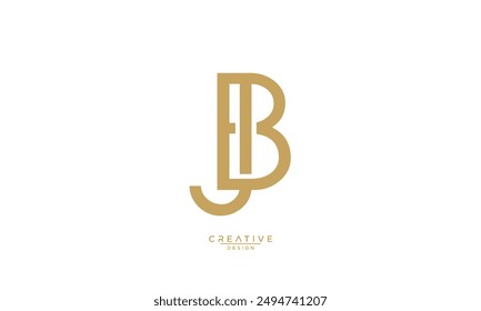 BJ, JB, B, J, Abstrakte Buchstaben Logo-Monogramm