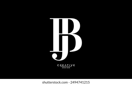 BJ, JB, B, J, Abstract Letters Logo Monogram