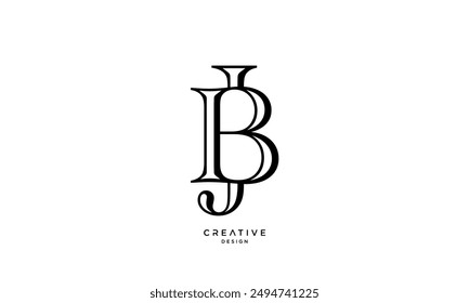 BJ, JB, B, J, Abstrakte Buchstaben Logo-Monogramm