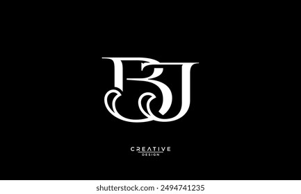 BJ, JB, B, J, Abstrakte Buchstaben Logo-Monogramm