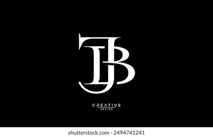 BJ, JB, B, J, Letras Abstractas Logo Monograma
