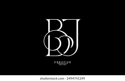 BJ, JB, B, J, Abstrakte Buchstaben Logo-Monogramm