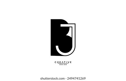 BJ, JB, B, J, Abstract Letters Logo Monogram