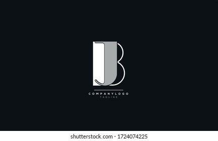 Símbolo vector de icono de diseño de la letra BJ JB B J