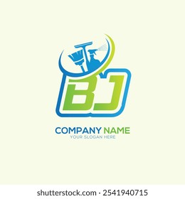 BJ or JB Letter Local Cleaning vector logo. Cleaning service logo vector